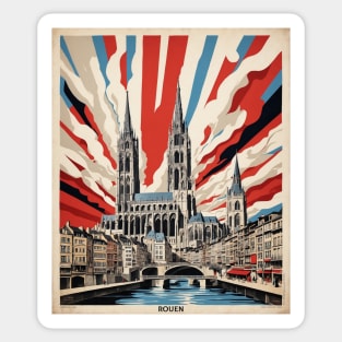 Rouen France Vintage Poster Tourism Sticker